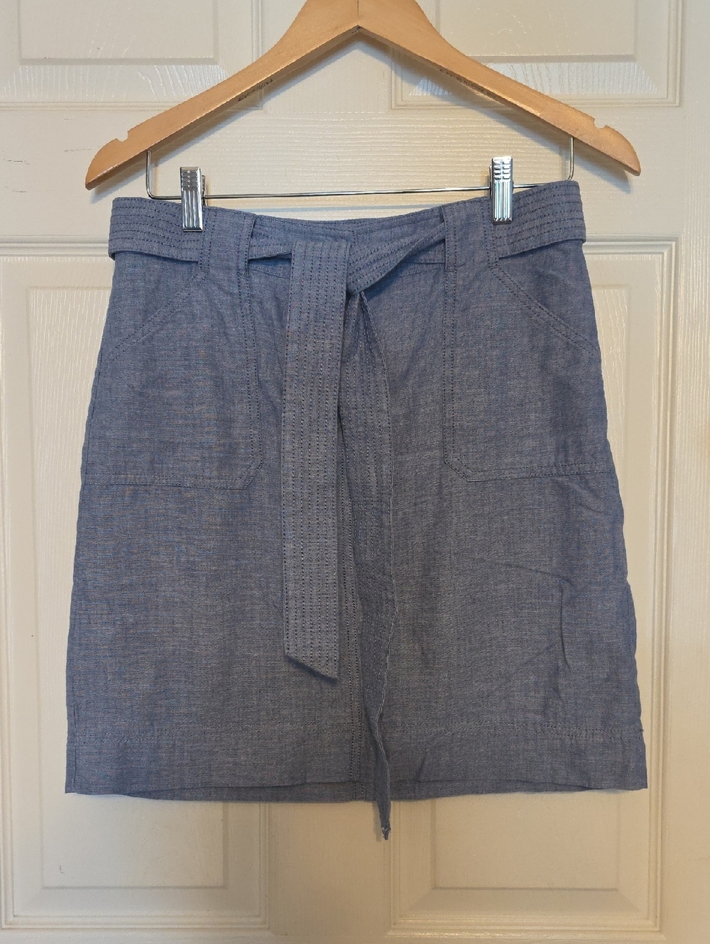 Talbots Lightweight Denim Like Skirt 100% Cotton